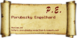 Porubszky Engelhard névjegykártya